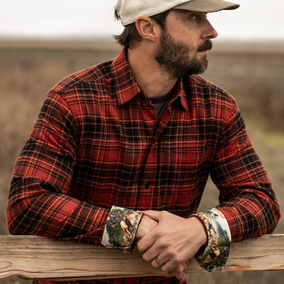 Men's Every Day Flannel Shirt- Autumn Red