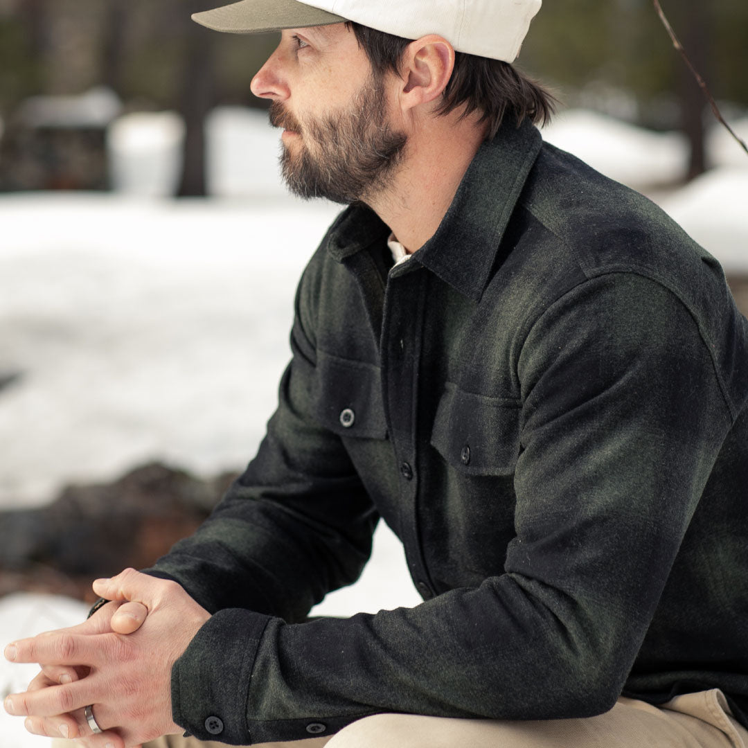 Men's Moss Green Workhorse Elite Flannel | Durable wool flannel