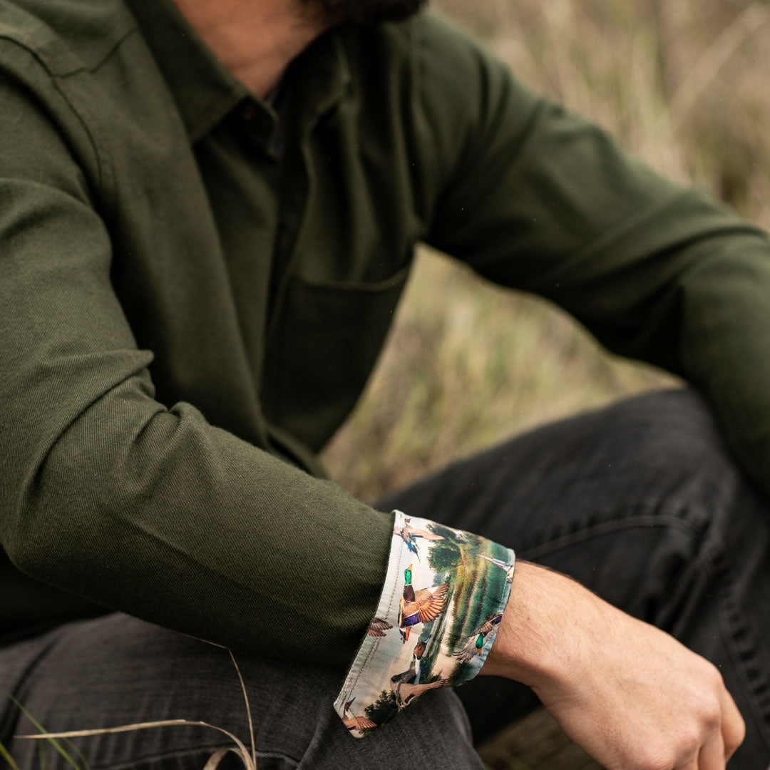 Men's Cascade Flannel Shirt - Olive Green