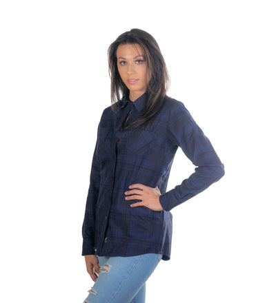 Women's Every Day Flannel Shirt- Anadromous Blue