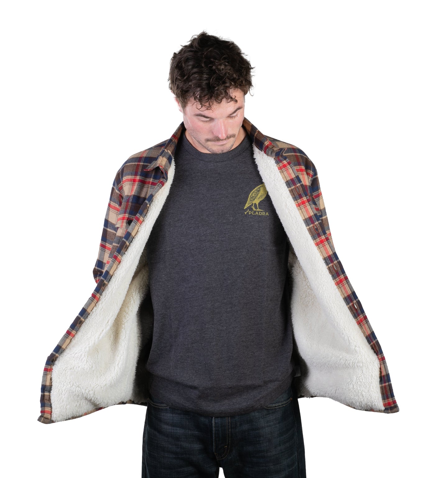 Men's Northwood Sherpa Insulated Flannel Jacket- Benton Brown