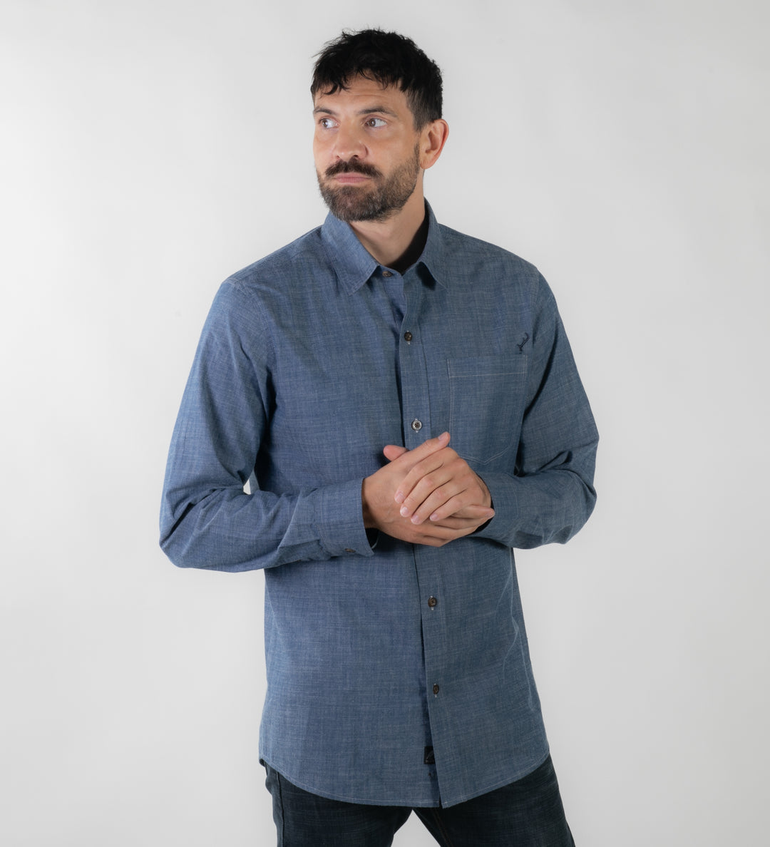 Men's Cascade Shirt - Indigo Blue Chambray – Pladra