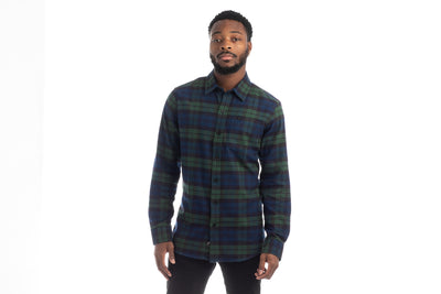 Men's Elli Every Day Flannel Shirt- Bolinas Blue
