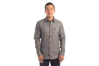 Men's Cascade Flannel Shirt - Charcoal Grey Heather