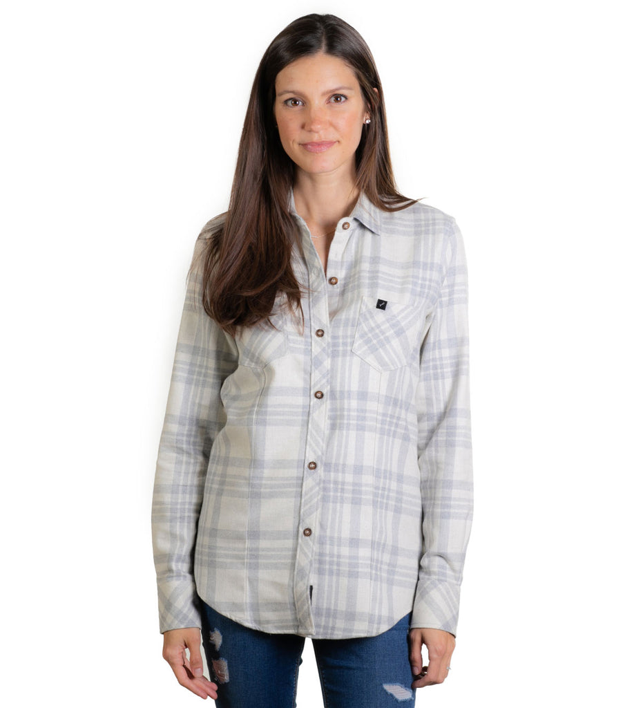 Women's Gunnison Go To Flannel Shirt- Cloud Grey – Pladra