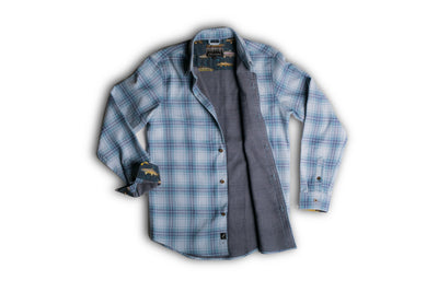 Men's Elli Every Day Double Weave Shirt- Foggy Blue