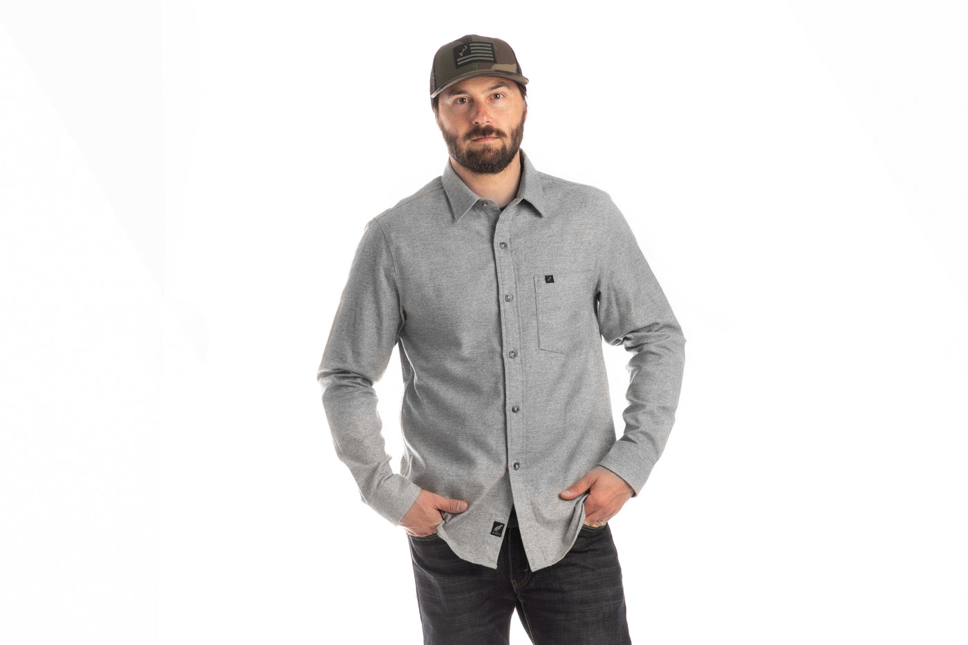 Men's Cascade Flannel Shirt - Stratus Grey