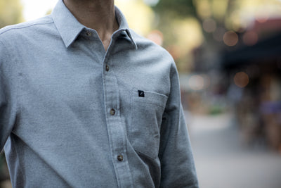 Men's Cascade Flannel Shirt - Stratus Grey