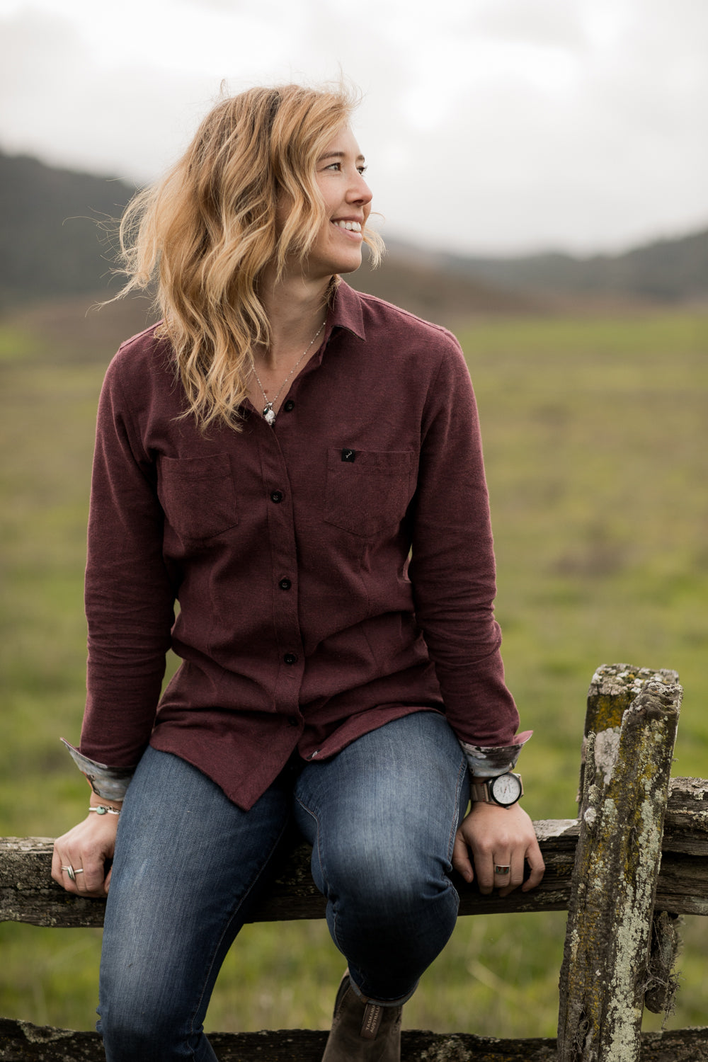 Women's Cascade Twill Shirt - Boulder Burgundy