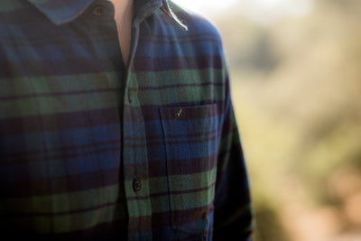 Men's Elli Every Day Flannel Shirt- Bolinas Blue