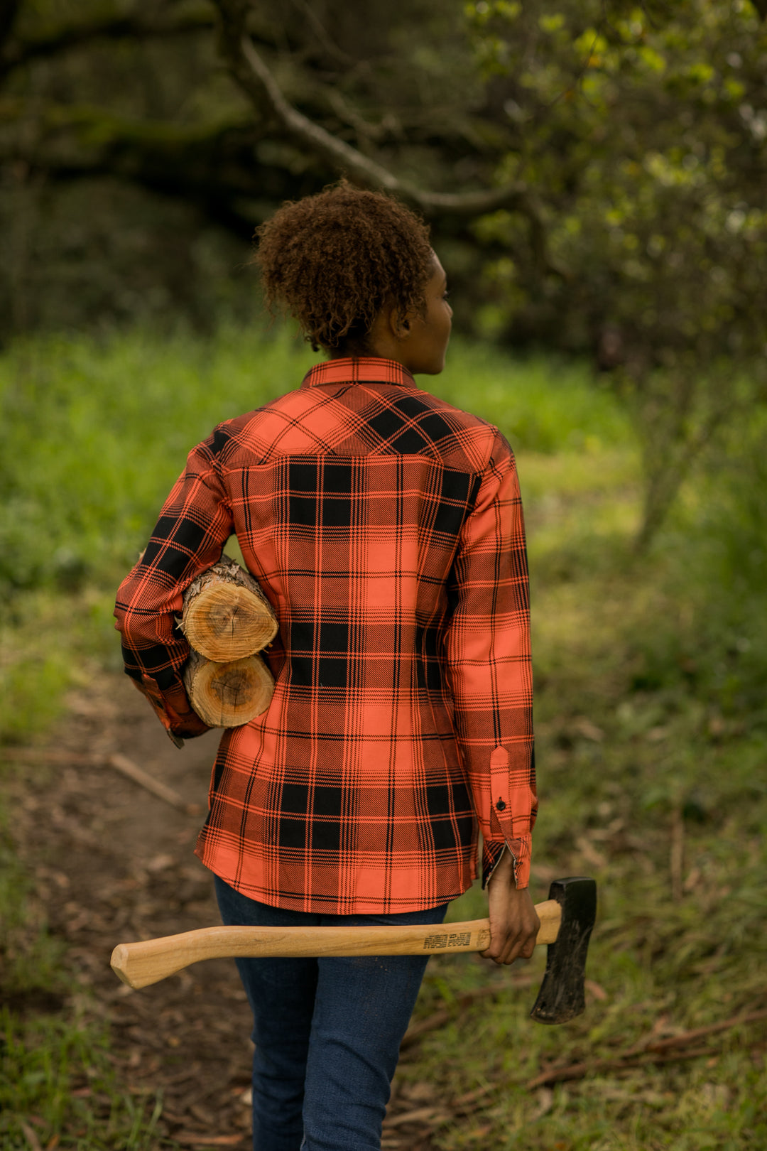 Women's Leon Workhorse Flannel Shirt – October Orange – Pladra