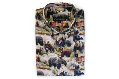 Men's S/S Printed Outdoor Aloha Shirt - Bears