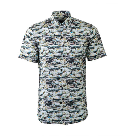 Men's S/S Printed Outdoor Aloha Shirt - Seals
