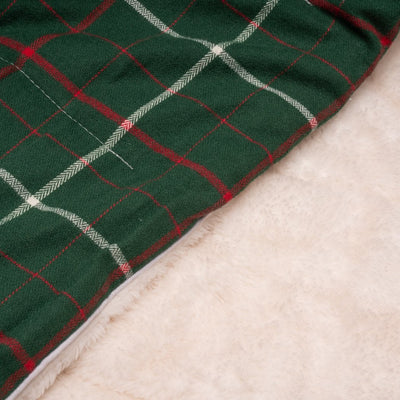 Rumpl Flannel Sherpa Blanket- Pladra Fireside Plaid