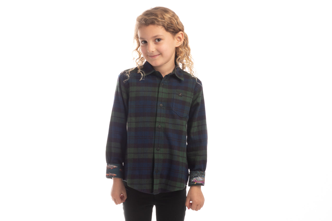 Toddler Cubs Flannel Shirt- Bolinas Blue