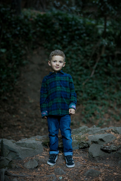 Toddler Cubs Flannel Shirt- Bolinas Blue