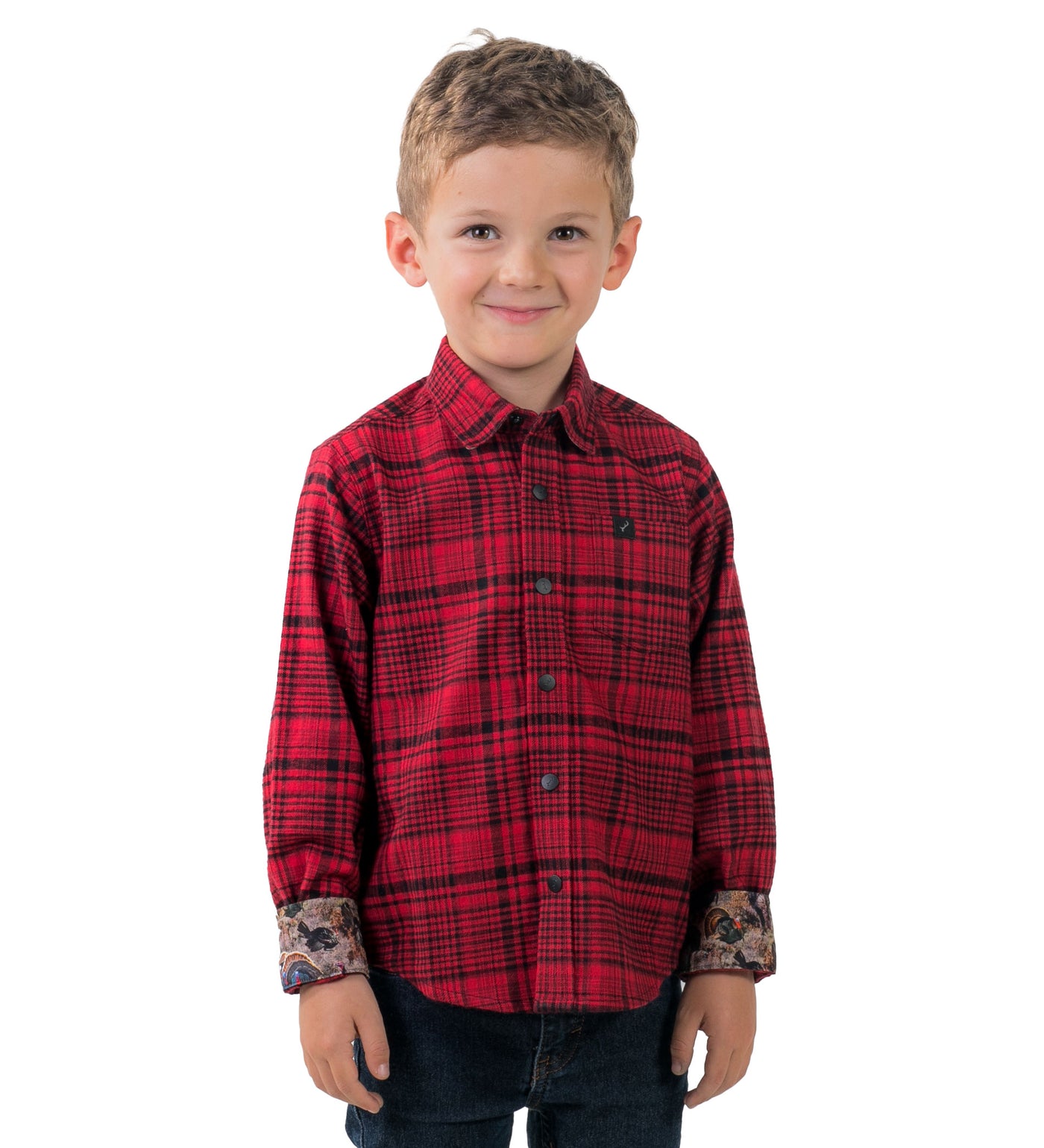 Toddler Cubs Flannel Shirt- Wrangler Red