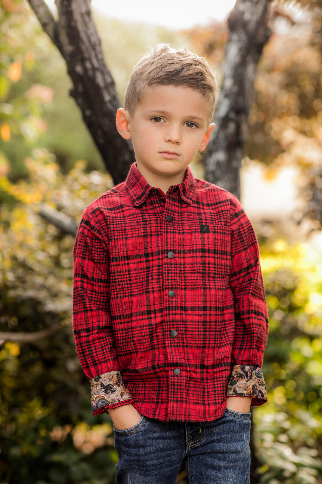 Toddler Cubs Flannel Shirt- Wrangler Red 4T