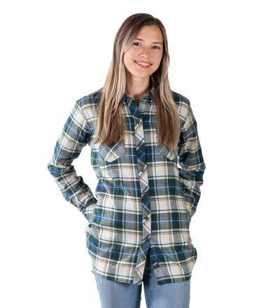 Women's Leon Workhorse Flannel Shirt- Aspen Green