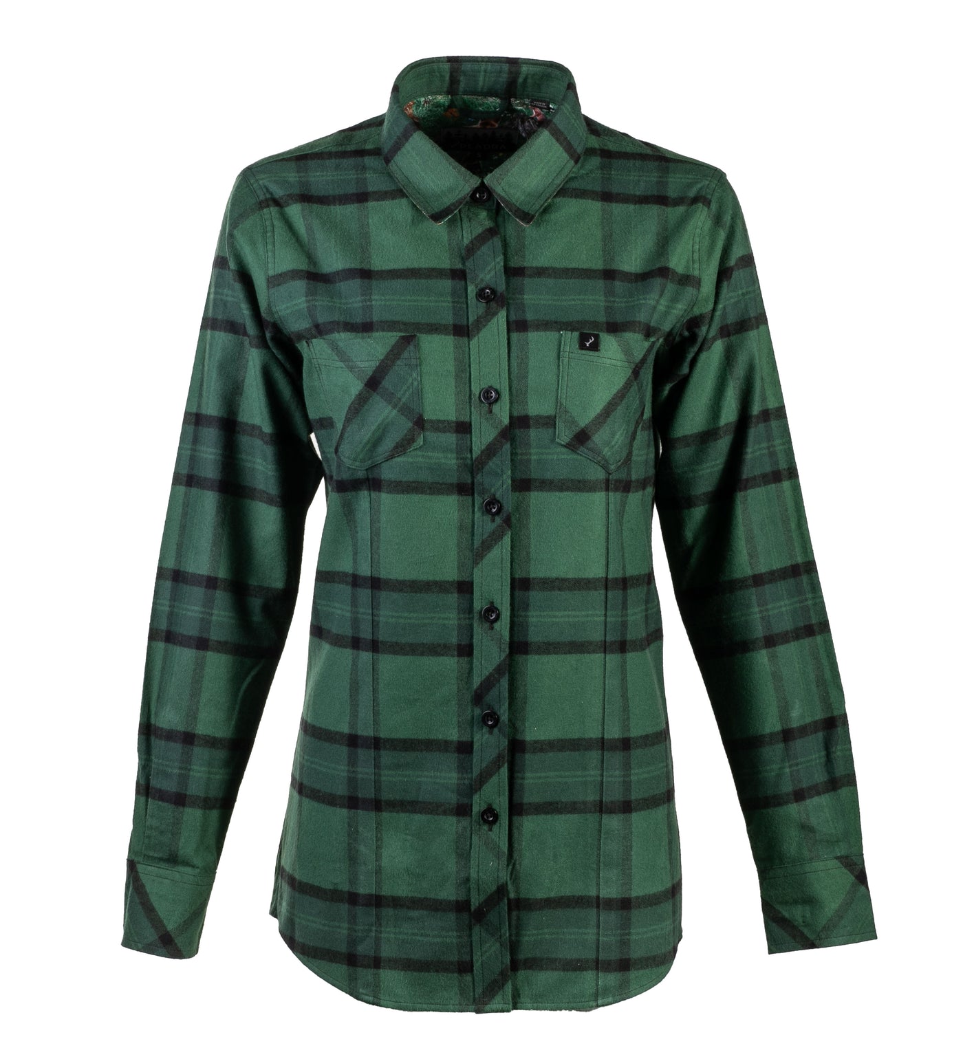 Women's Every Day Flannel Shirt- Ever Green