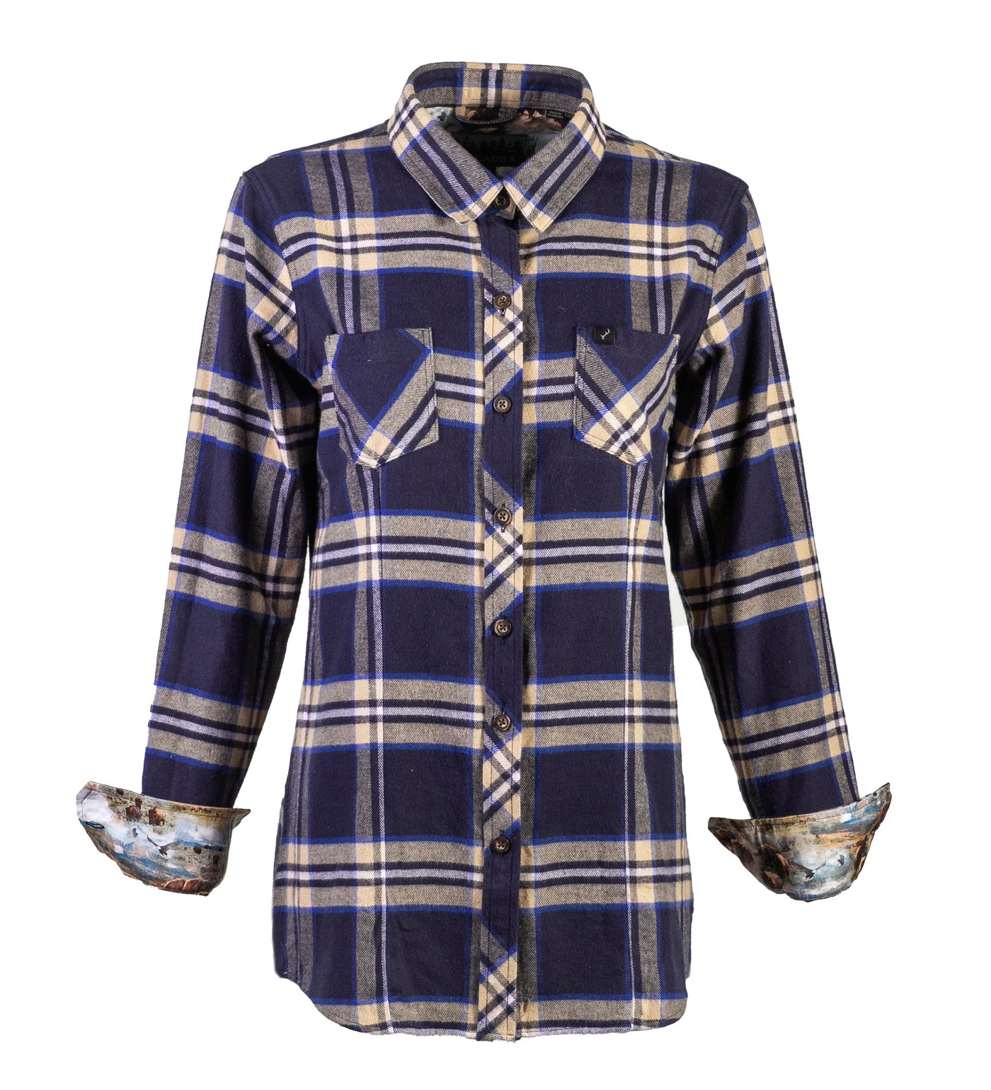 Women's Leon Workhorse Flannel Shirt- Slate Blue