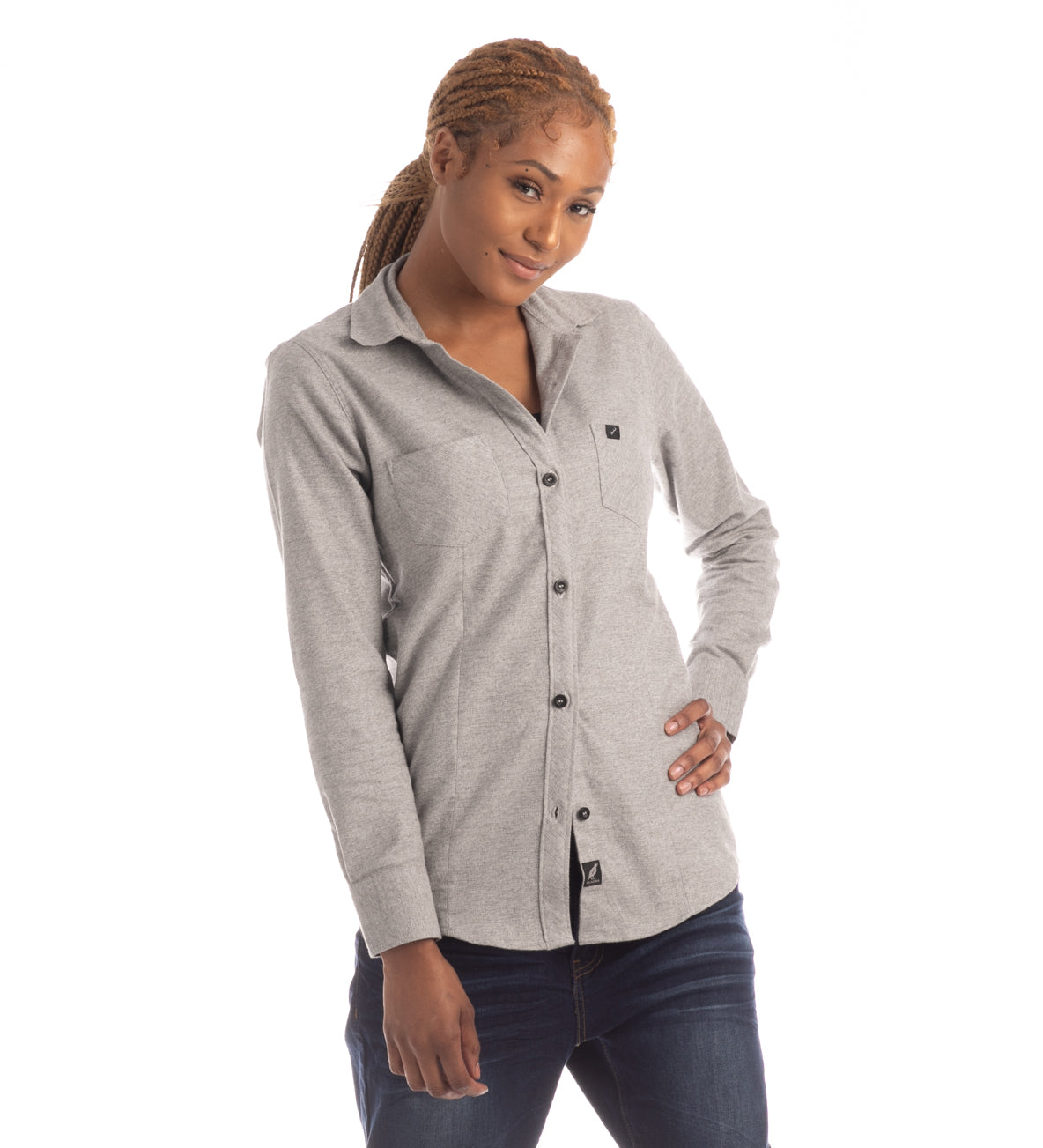 Women's Cascade Flannel Shirt - Stratus Grey