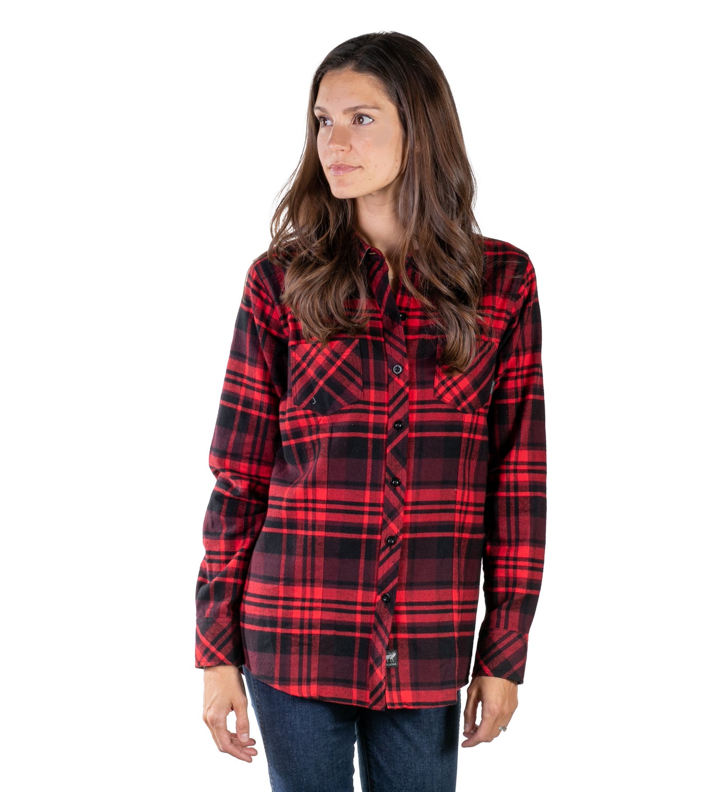 Women's Every Day Flannel Shirt- Western Red – Pladra