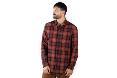 Men's Cypress Every Wear Flannel Shirt- Watershed Red