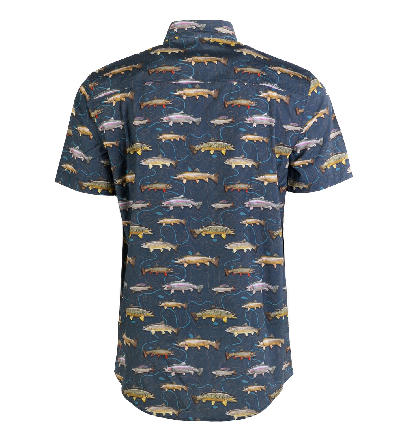 Men's S/S Printed Outdoor Aloha Shirt | Western Trout | – Pladra